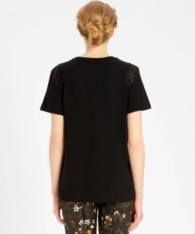 Max Mara Printed Cotton Jersey T Shirt Black 20253663 3