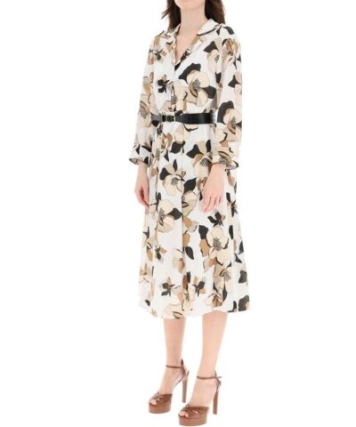 Max Mara Studio Floral Print Midi Dress 20253888 1