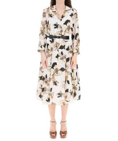 Max Mara Studio Floral Print Midi Dress 20253888 2