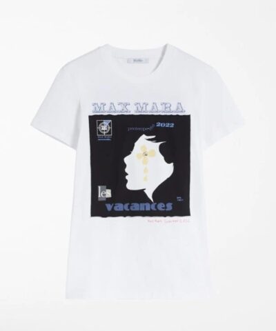 Max Mara White Zefir Vacances T Shirt 20242537 4