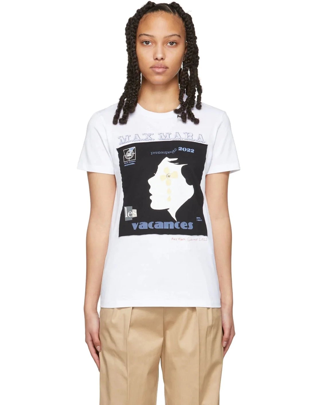 Max Mara White Zefir 'Vacances' T-Shirt-20242537