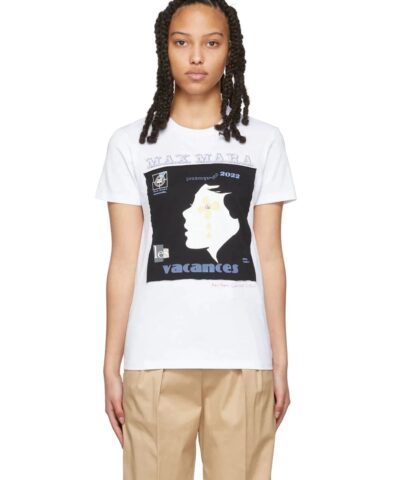 Max Mara White Zefir 'Vacances' T-Shirt-20242538