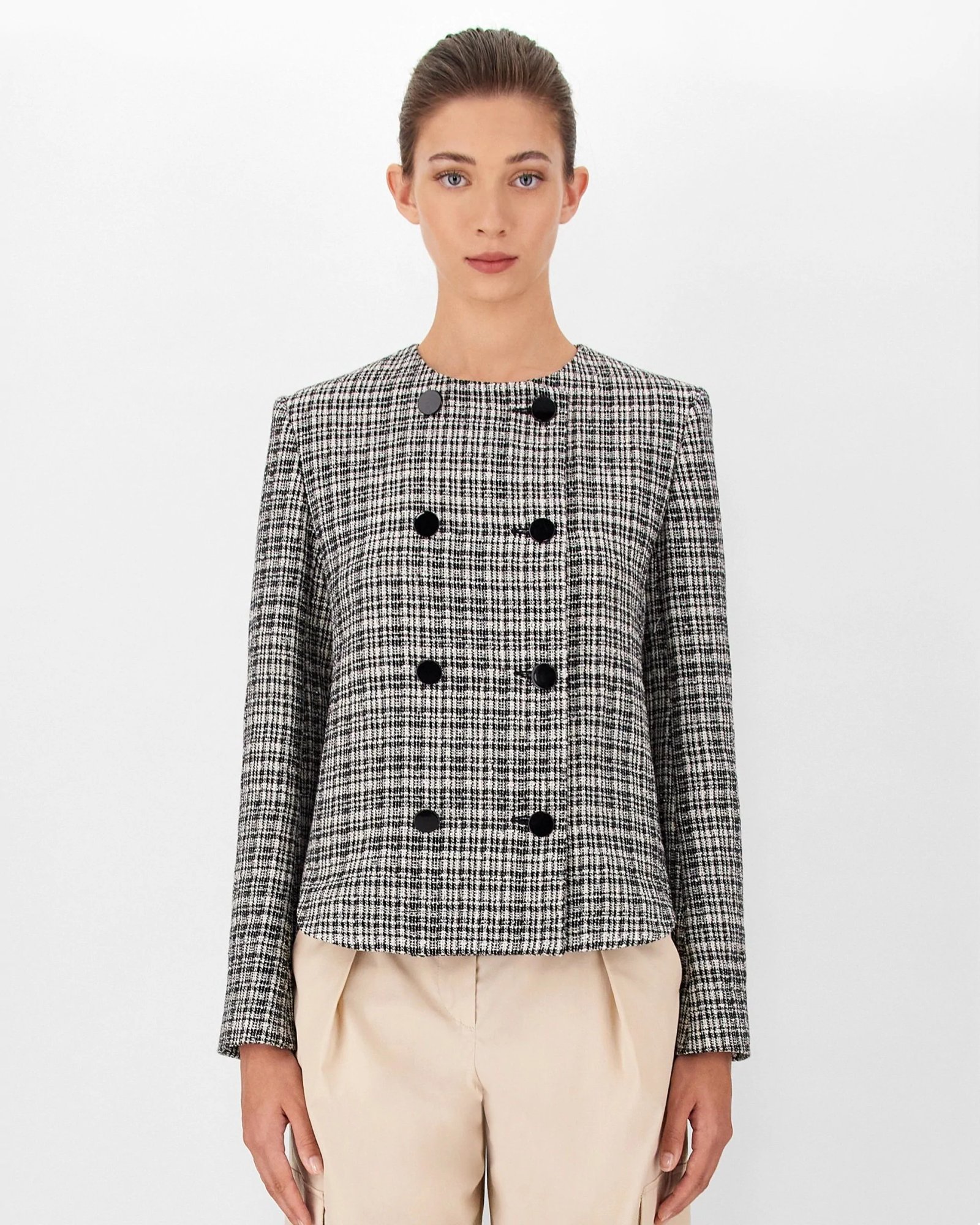 Max Mara Yarn-Dyed Basketweave Jacket-20250223