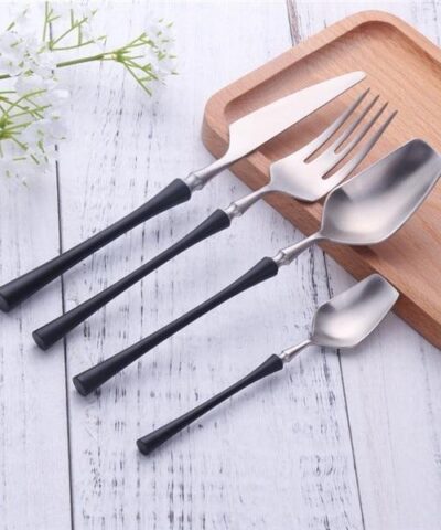 Modern Two Color Stainless Steel 4 Piece Serving Set 20219613 2