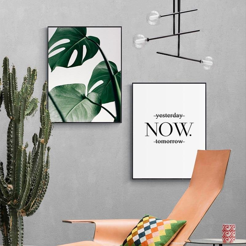Alternative view of Nordic Canvas Modern Prints Plant Leaf