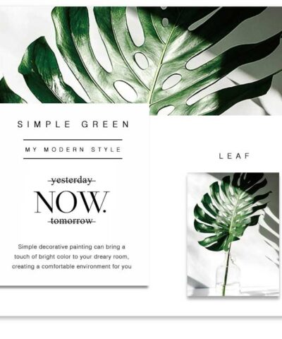 Nordic Canvas Modern Prints Plant Leaf 20219559 8