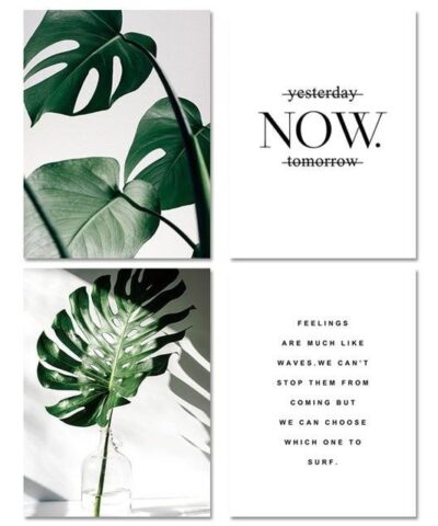 Nordic Canvas Modern Prints Plant Leaf-20219588