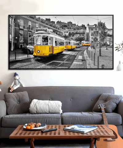 Photography Retro Yellow Bus Wall Art 20219477 5