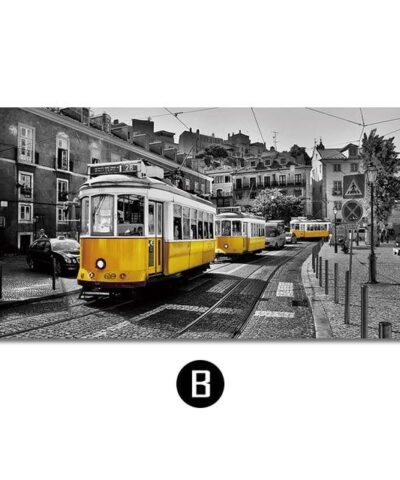 Photography Retro Yellow Bus, Wall Art-20219485