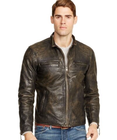 Polo Ralph Lauren Distressed Leather Jacket-20249707