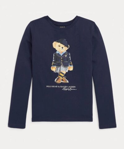Polo Ralph Lauren Girls Polo Bear Cotton Long-Sleeve Tee-20236671