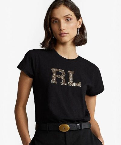 Polo Ralph Lauren Sequins Logo Short Sleeves-T-Shirt-20241702