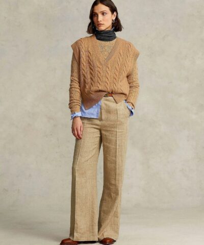 Polo Ralph Lauren Sleeveless Cable Knit Sweater In Camel 20236760 3