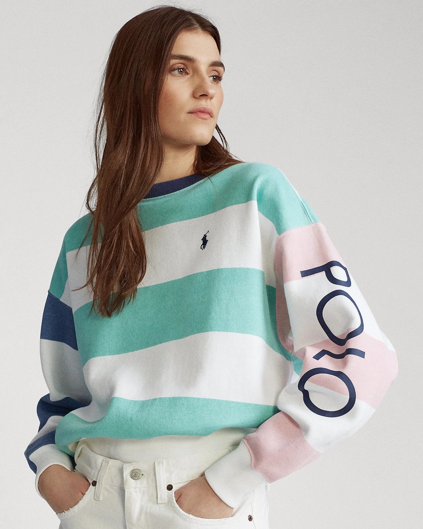 Alternative view of Polo Ralph Lauren Striped Fleece Sweatshirt