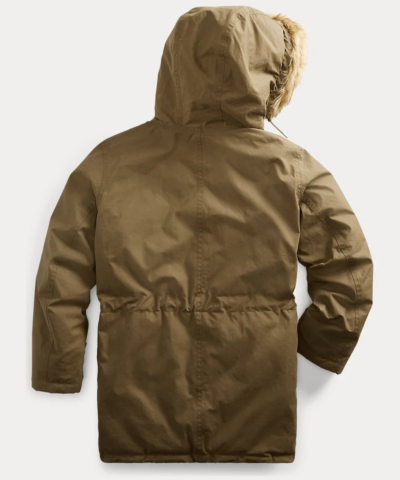 RRL Mens Green Shearling Trim Down Parka 20245480 1