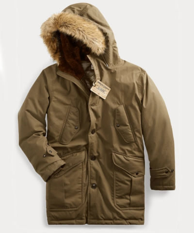 RRL Men's Green Shearling-Trim Down Parka-20245481