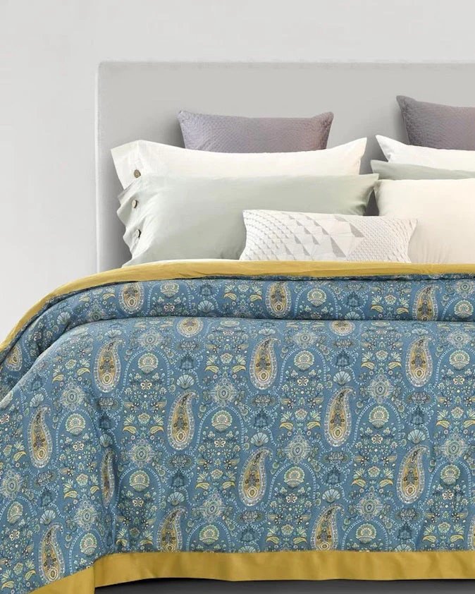Ralph Lauren Home Paisley Series Cool Comforter In Soft Blue Multi-20241687