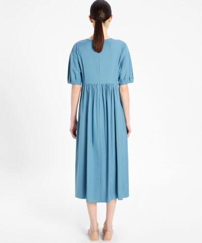 S Max Mara Cotton Poplin Light Blue Dress 20254008 3