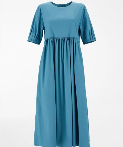 S Max Mara Cotton Poplin Light Blue Dress 20254008 4