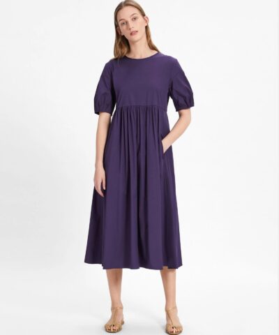S Max Mara Cotton Poplin Purple Dress-20254003
