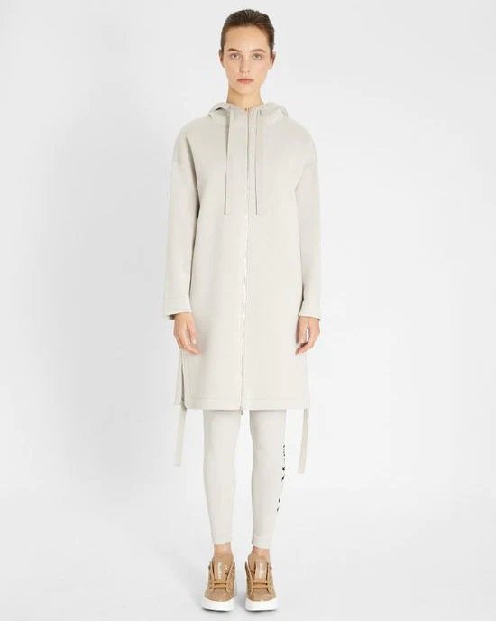 S Max Mara Light Gray Adesso Zip-Up Hoodie-20237951