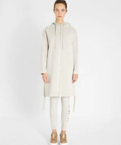 S Max Mara Light Gray Adesso Zip-Up Hoodie-20237954