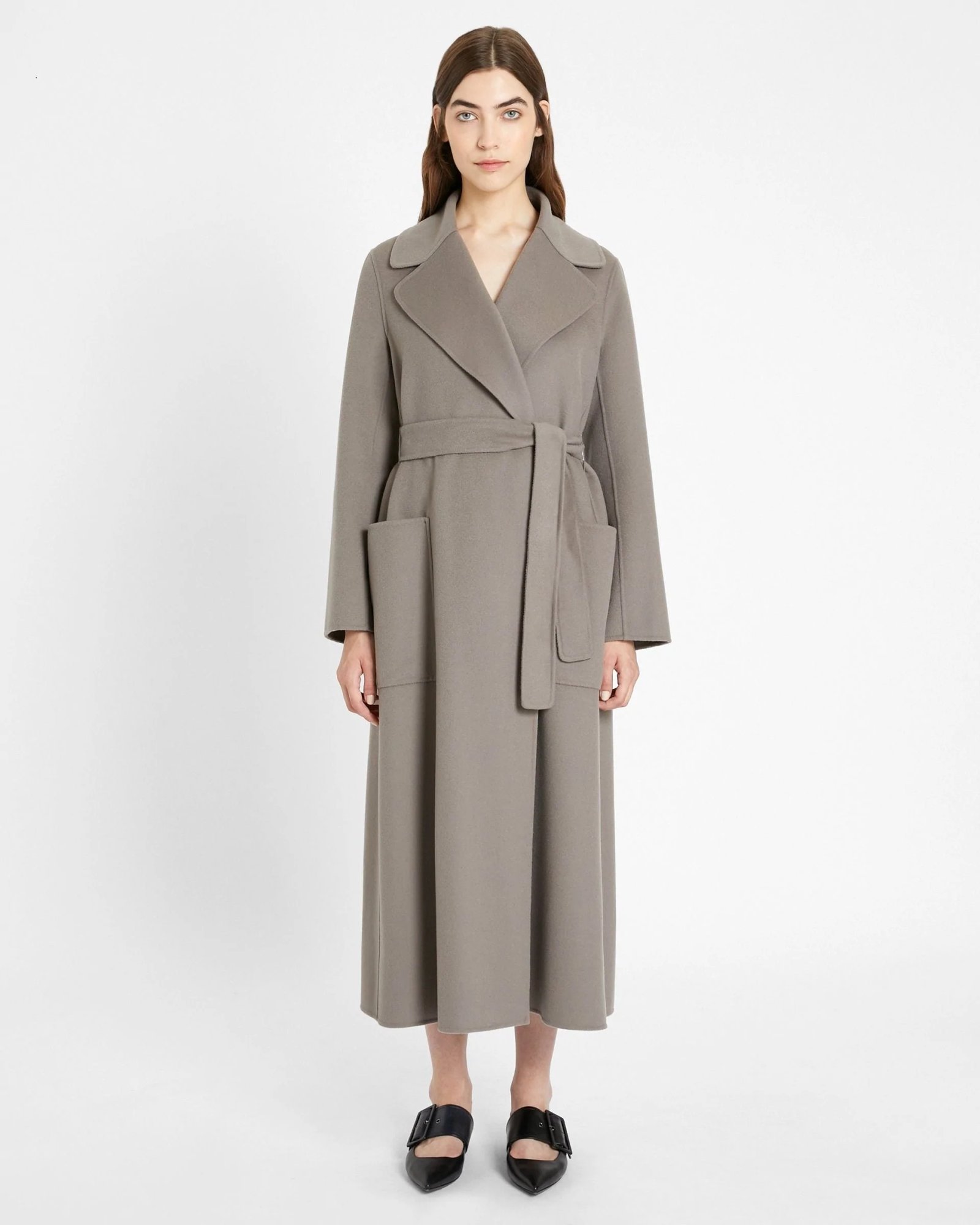 S Max Mara Wool Coat, Medium Grey-20246643