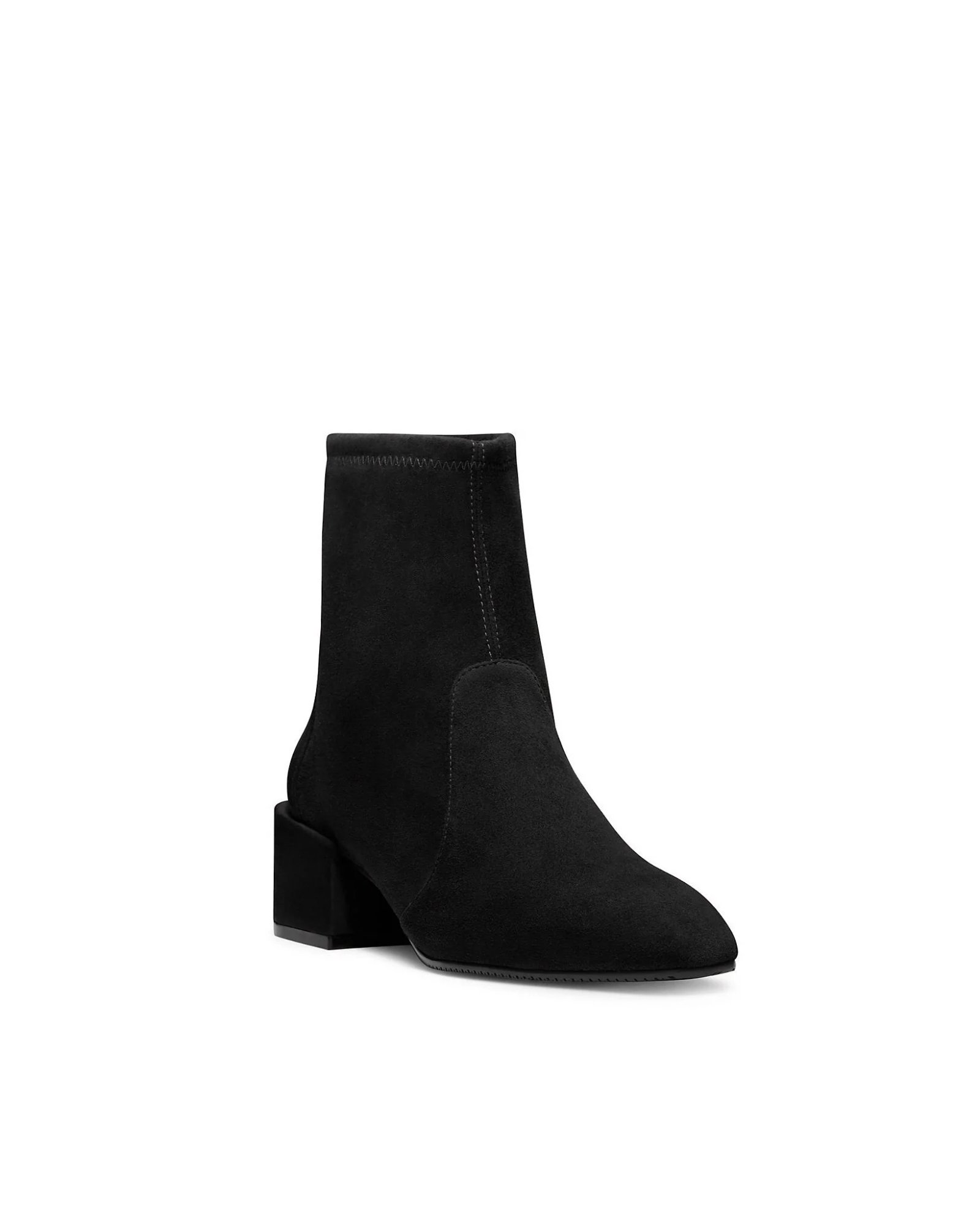 Alternative view of Stuart Weitzman Accordion Black Suede Bootie