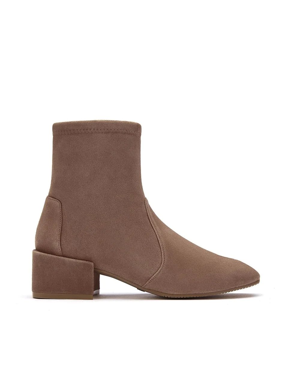 Stuart Weitzman Accordion Brown Suede Bootie-20239009