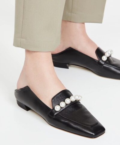 Stuart Weitzman Mickee Pearls Loafers Black 20247937 1 1