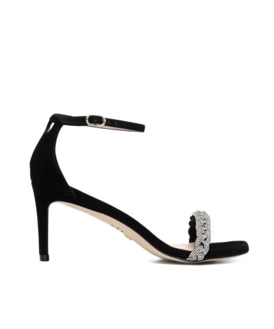 Stuart Weitzman Nudistcurve 75 Crystal Ankle Strap Sandals-20242315