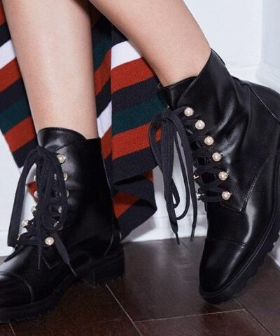 Alternative view of Stuart Weitzman Reysen Leather Combat Boots