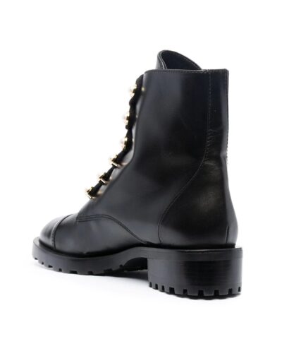 Stuart Weitzman Reysen Leather Combat Boots - Image 3