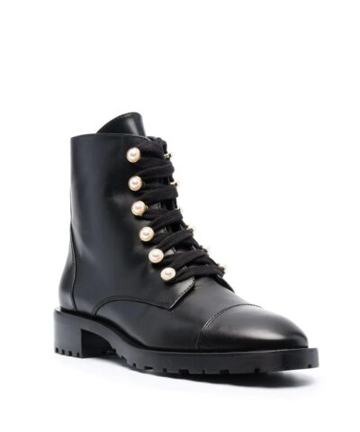 Stuart Weitzman Reysen Leather Combat Boots - Image 4