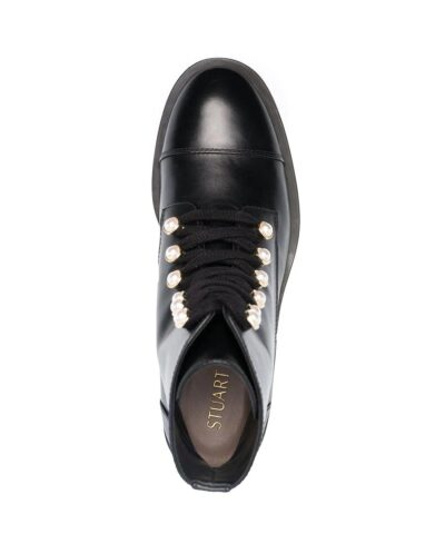 Stuart Weitzman Reysen Leather Combat Boots - Image 5