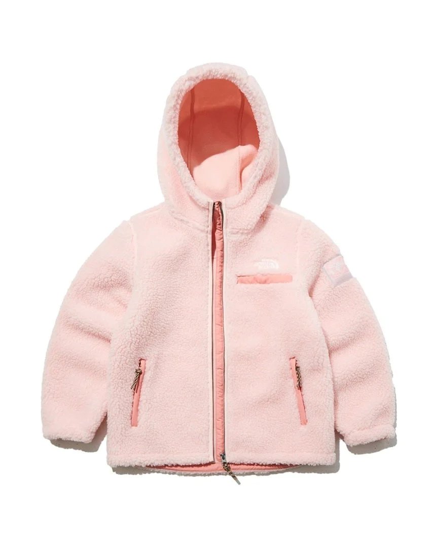 The North Face Kids "Save the Earth" Fleece Hoodie In Pink-20238279