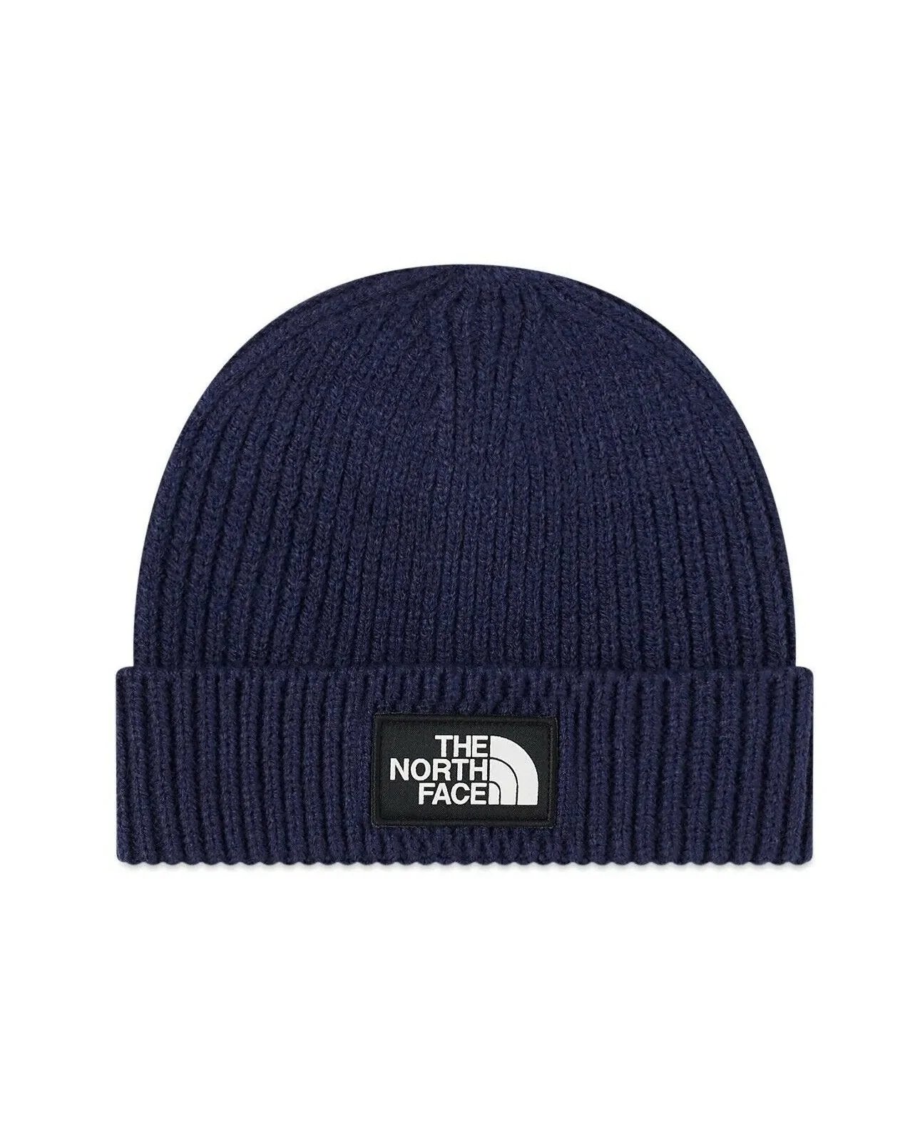 The North Face Logo Box Cuffed Beanie In Navy-20245642