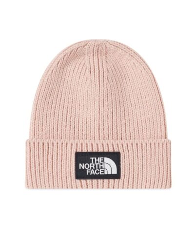 The North Face Logo Box Cuffed Beanie In Pink-20245638