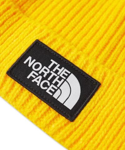 The North Face Logo Box Cuffed Beanie In Yollow 20245647 2