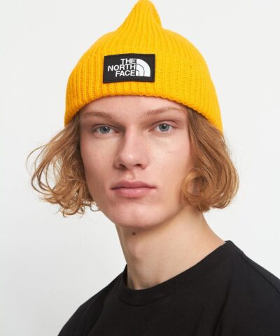 The North Face Logo Box Cuffed Beanie In Yollow 20245647 3
