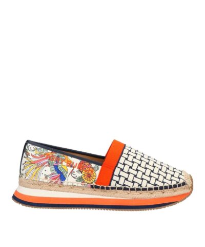 Tory Burch Animal Printed Espadrilles In Orange-20247567
