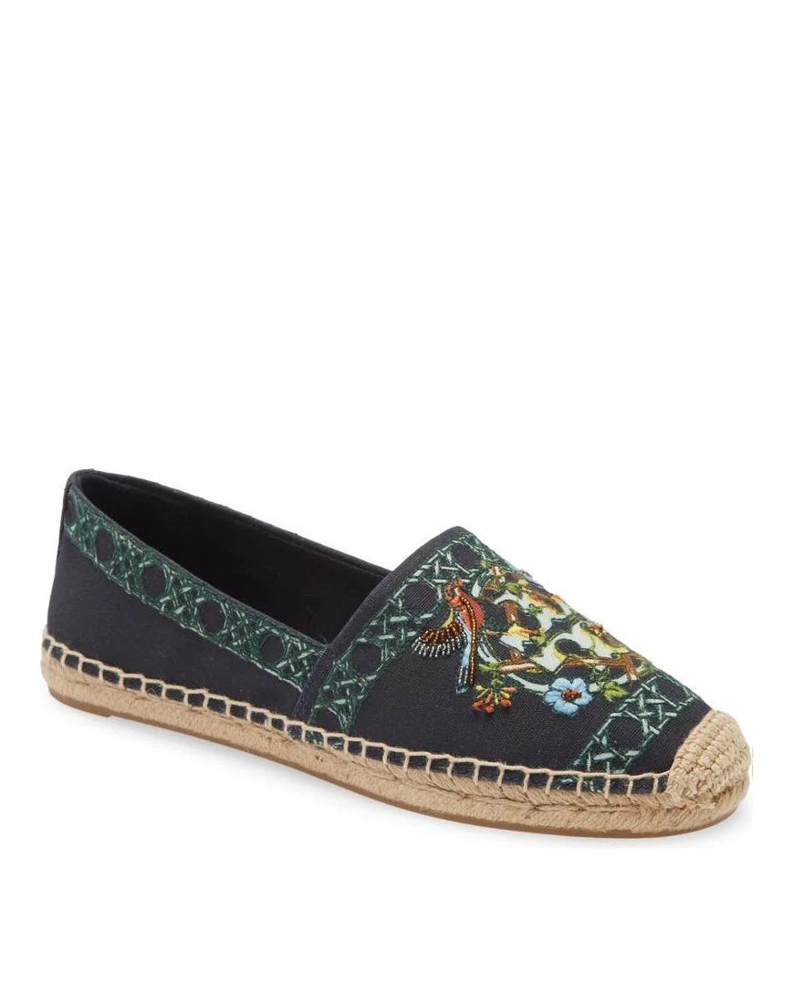 Alternative view of Tory Burch Beaded & Embroidered Canvas Espadrille