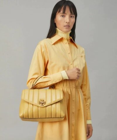 Tory Burch Beeswax Kira Quilted Satchel 20248635 1