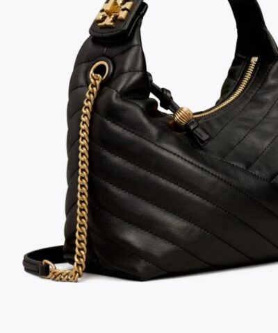 Tory Burch Black Kira Chevron Crescent Bag 20243180 4