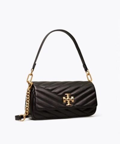 Tory Burch Black Kira Chevron Small Flap Shoulder Bag 20243225 2