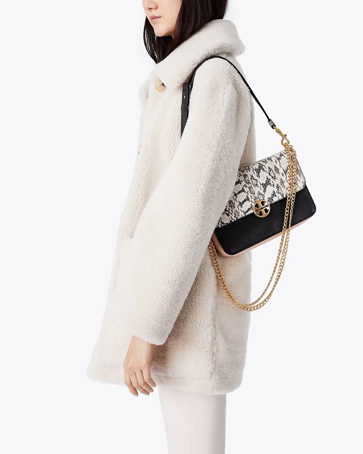Alternative view of Tory Burch Chelsea Snake Embossed Crossbody Bag