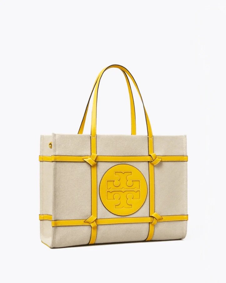 Alternative view of Tory Burch Ella Canvas Quadrant Knot Mini Tote Bag