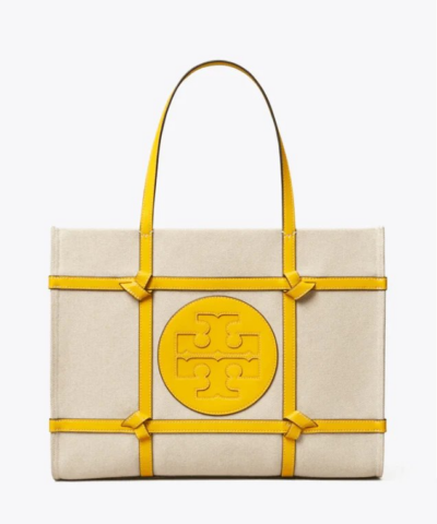 Tory Burch Ella Canvas Quadrant Knot Tote Bag-20253766