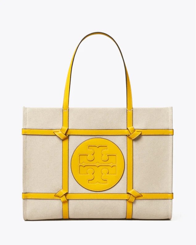 Tory Burch Ella Canvas Quadrant Knot Tote Bag-20253766