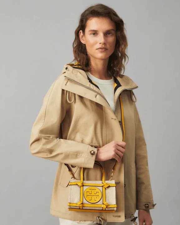Alternative view of Tory Burch Ella Canvas Quadrant Micro Tote Bag
